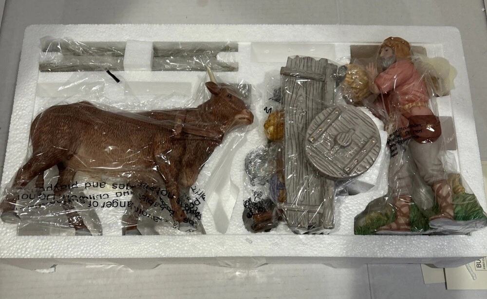 LENOX The NATIVITY MERCHANT of BETHLEHEM Bisque set Bone China -- NEW -- COA